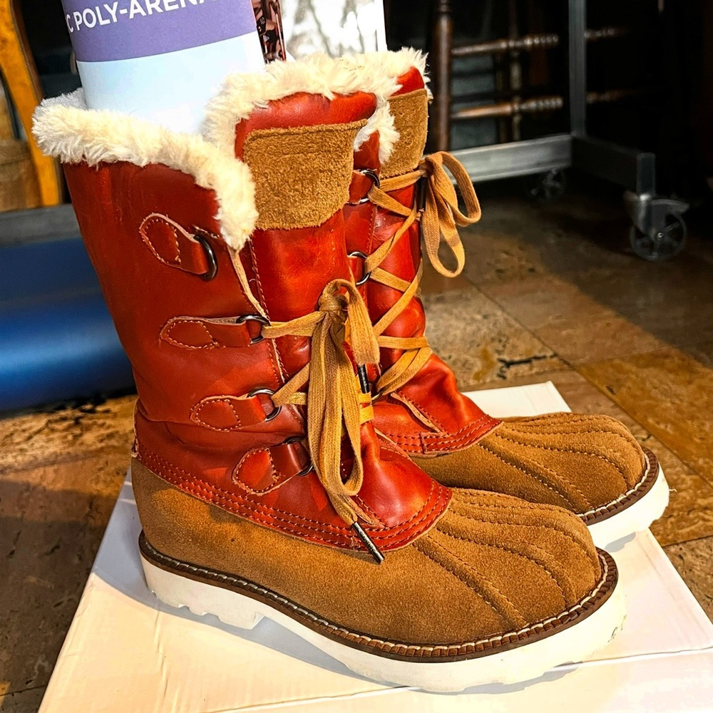 Pajar leather suede fur lined winter Boots